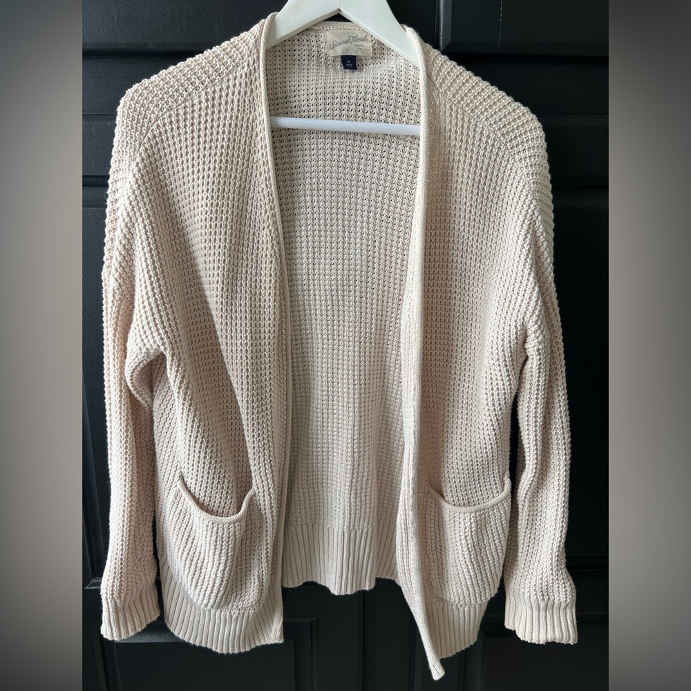 Universal Threads Knitted Cream Medium Cardigan - image 1